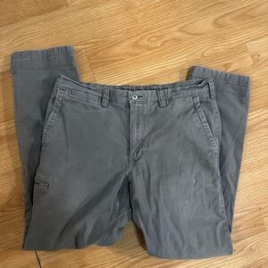 Duluth Trading Flex Ballroom Khakis Men’s 34x32 Slim Fit Gray Khaki Pants